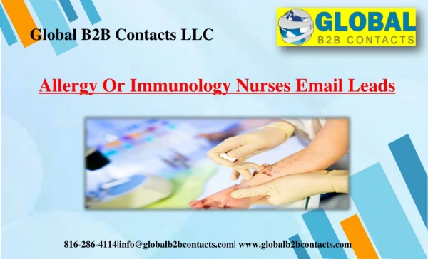 Allergy Or Immunology Nurses Email Leads