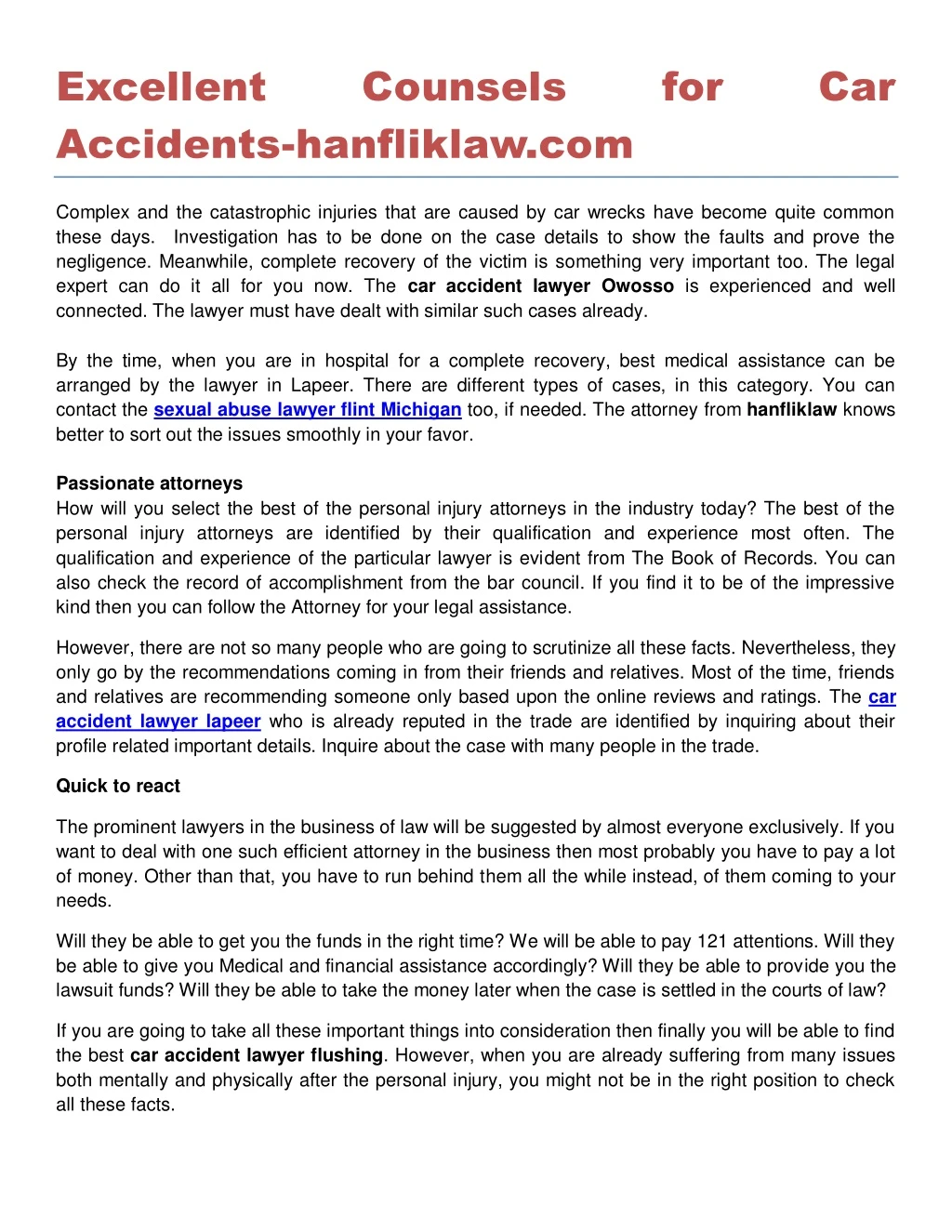 excellent accidents hanfliklaw com