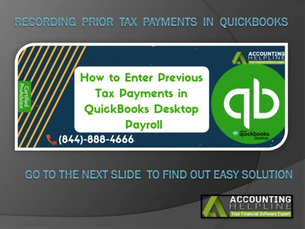 How to Record a Tax Payment You Made Outside QuickBooks?
