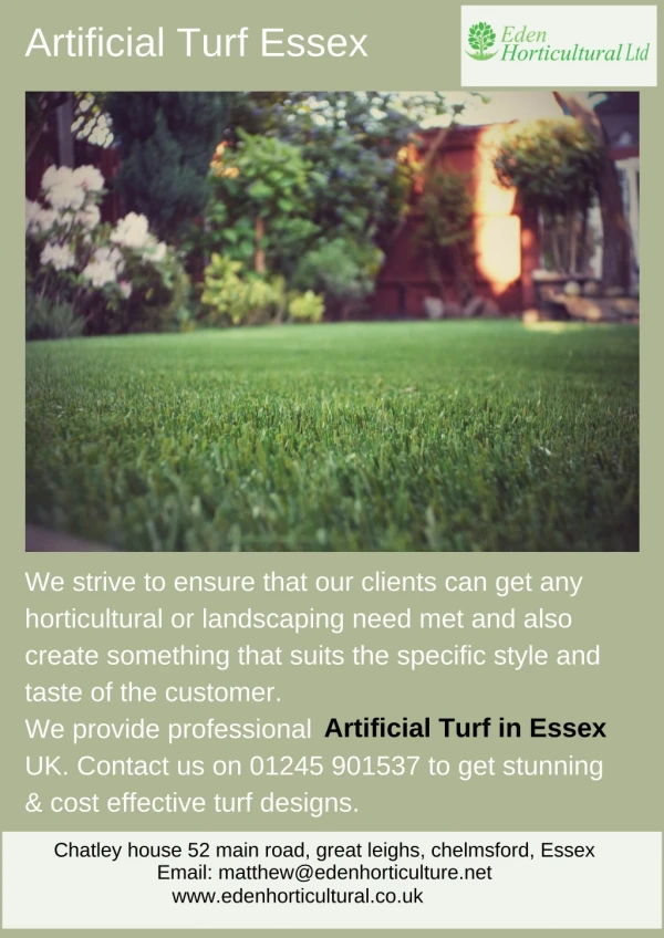 Artificial Turf Essex