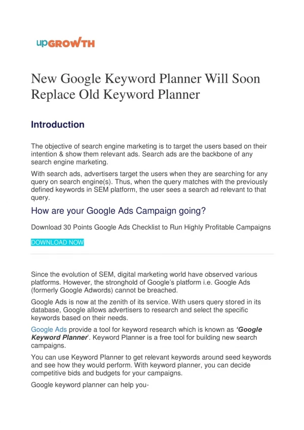 New Google Keyword Planner Will Soon Replace Old Keyword Planner