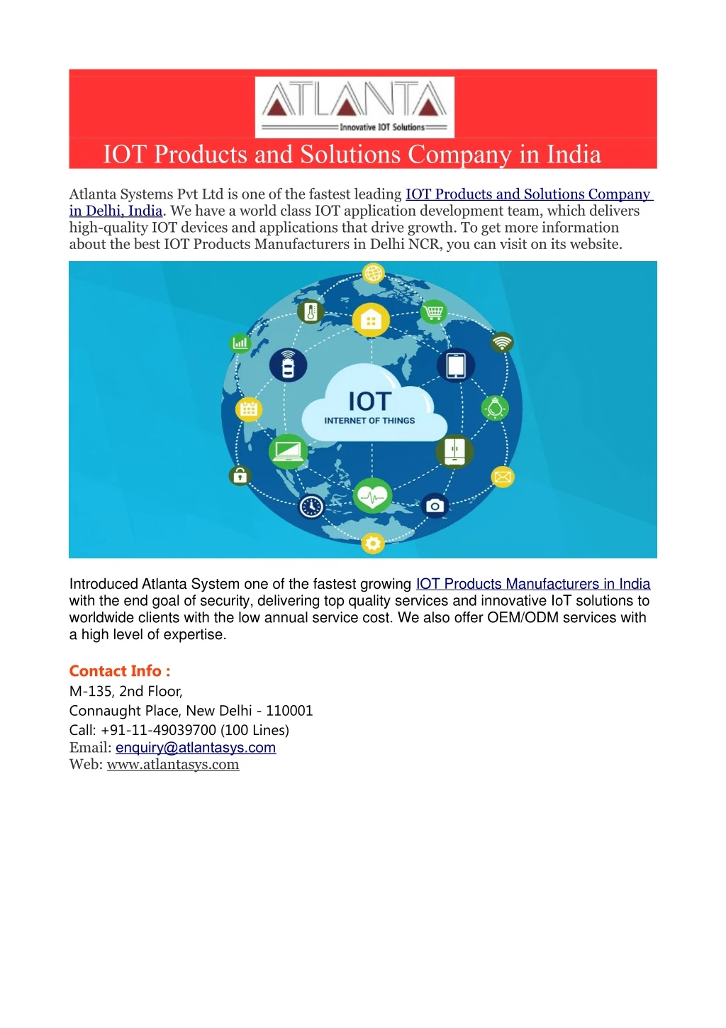iot products and solutions company in india