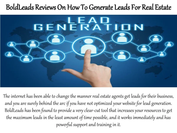 BoldLeads reviews on how to generate leads for real estate