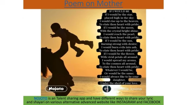 poem on mother