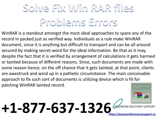 Solve Fix Win RAR files Problems Errors