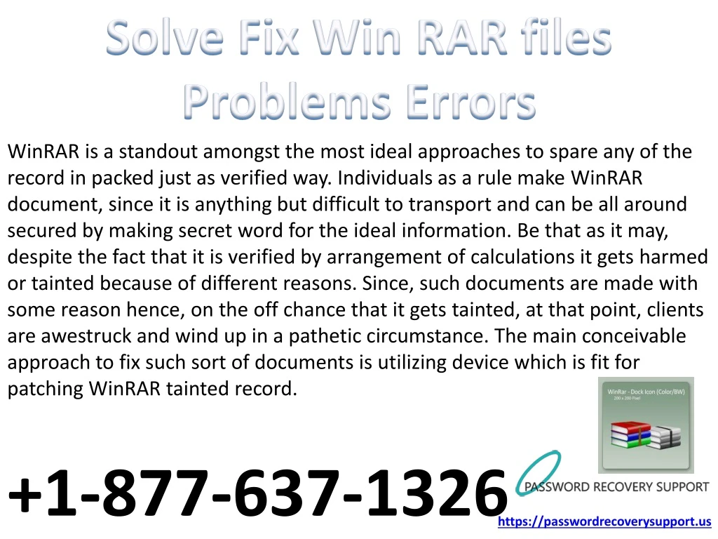 solve fix win rar files problems errors