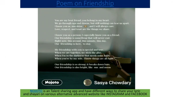 Poem on Friendship