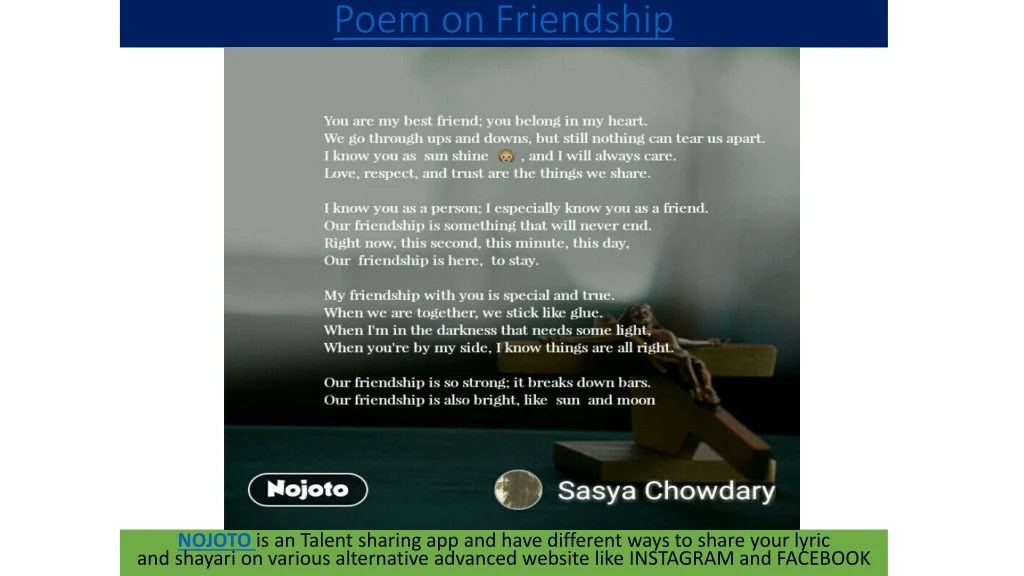 poem on friendship