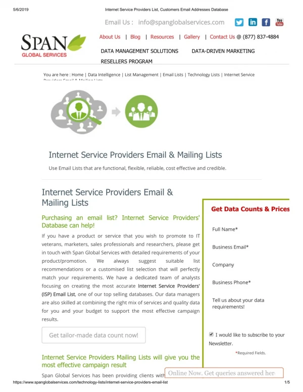 Internet Service Providers List