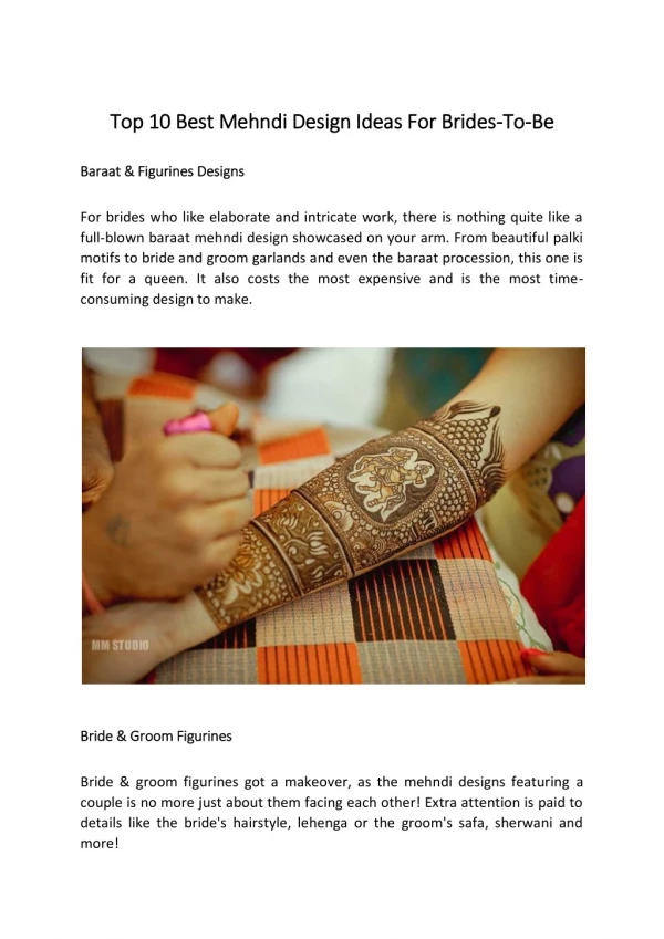 TOP 10 BEST MEHNDI DESIGN IDEAS FOR BRIDES-TO-BE