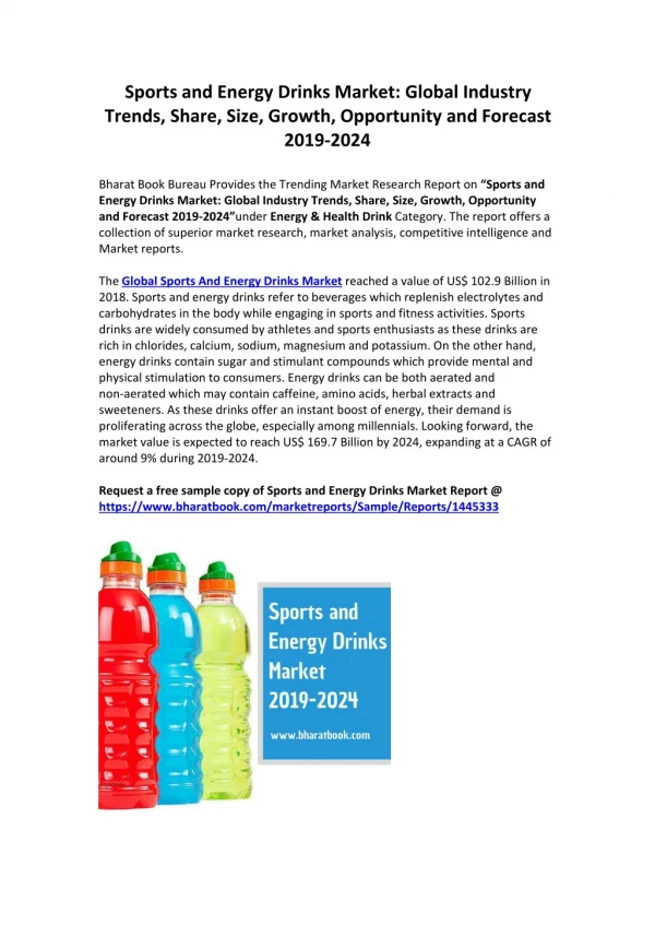 Global Sports and Energy Drinks Market Forecast-2024