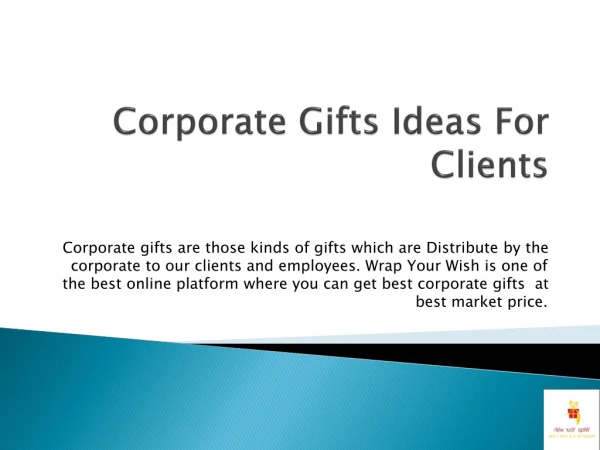 Corporate Gifts Ideas for Clients | Wrap Your Wish