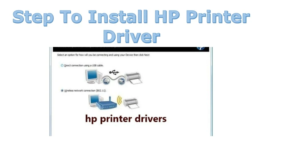 step to install hp printer driver
