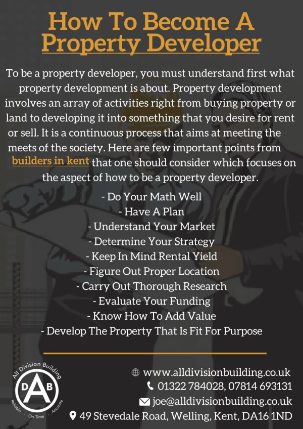 How To Become A Property Developer