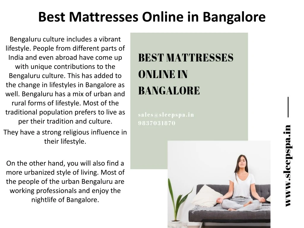 best mattresses online in bangalore