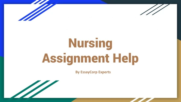 Online Nursing Assignment Help by Certified Nurses