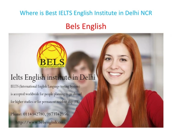 Where is Best IELTS English Institute in Delhi NCR