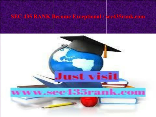 SEC 435 RANK Become Exceptional / sec435rank.com