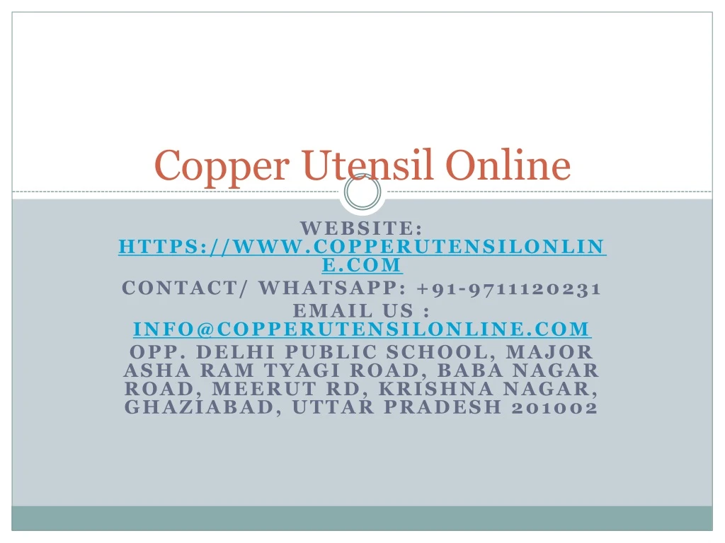 copper utensil online