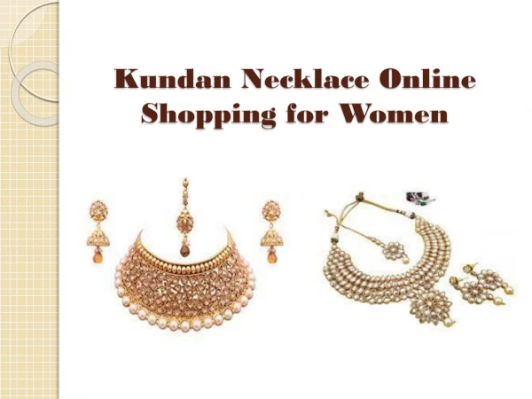 Kundan Necklace Online Shopping for Women