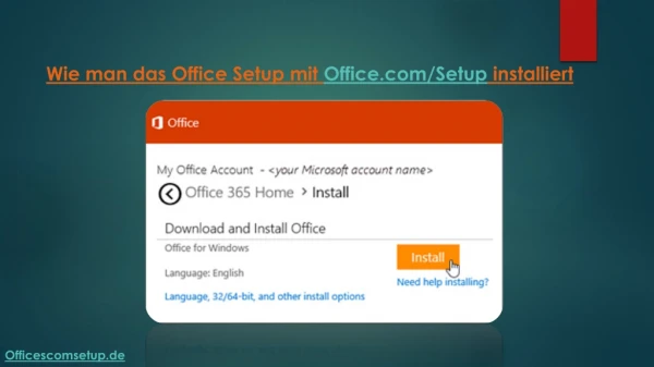 Wie man das Office Setup mit Office.com/Setup installiert