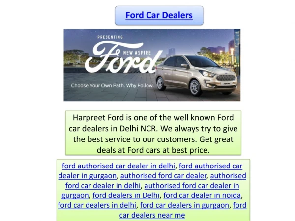 Ford car dealers
