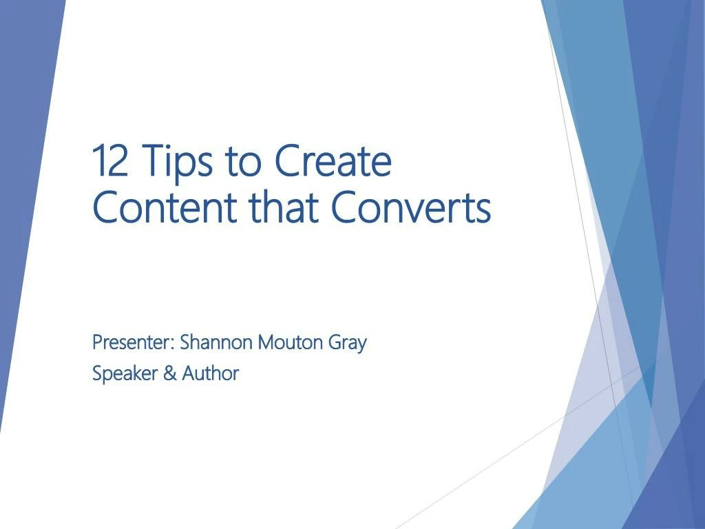 12 tips to create content that converts