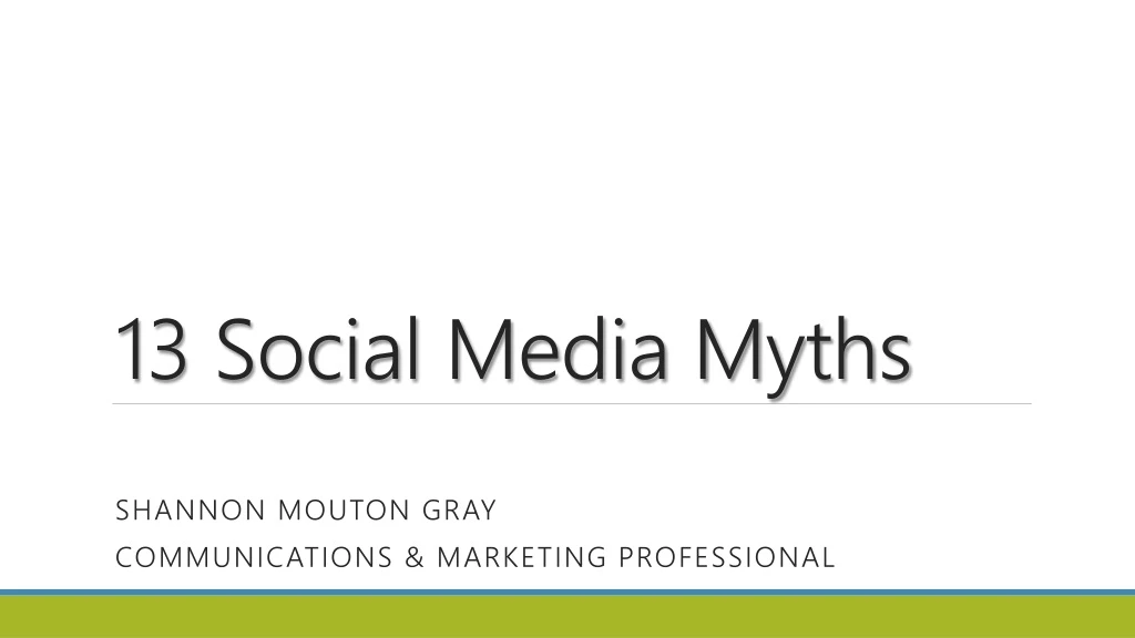 13 social media myths
