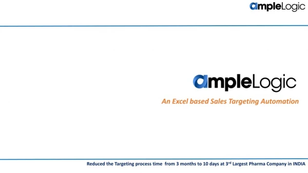 AmpleLogic Sales Targeting and Planning Solution