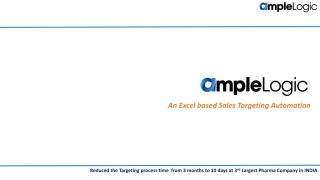 Sales Targeting Solution - AmpleLogic - slide 1