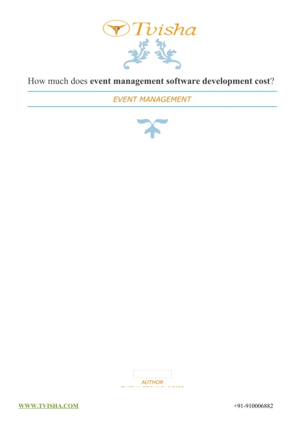 Event Management Software Development Cost - Software Development Company