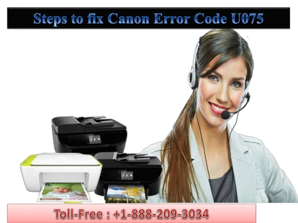 To fix Canon Error Code U075