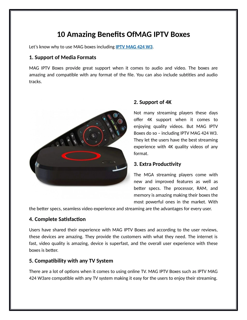 10 amazing benefits ofmag iptv boxes