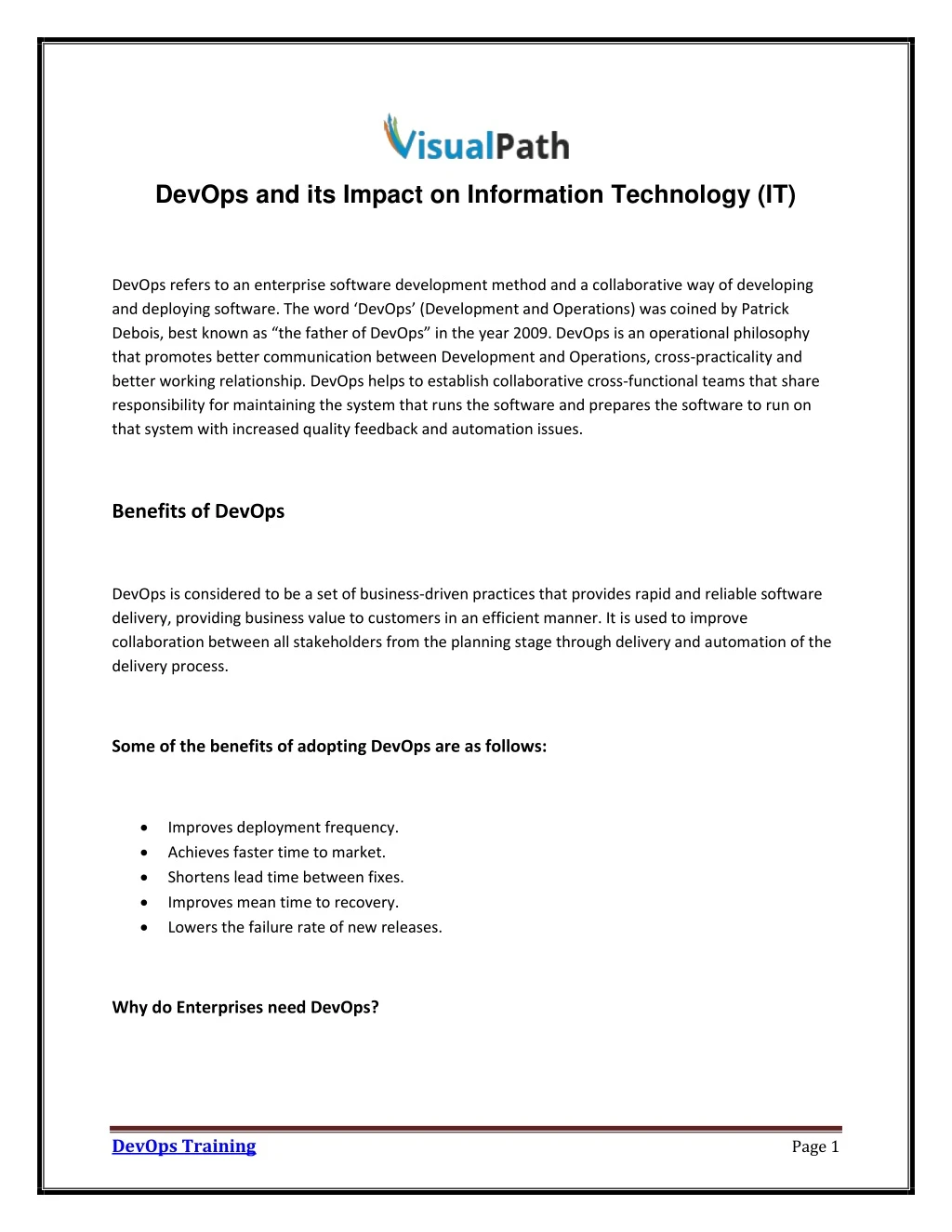 devops and its impact on information technology it