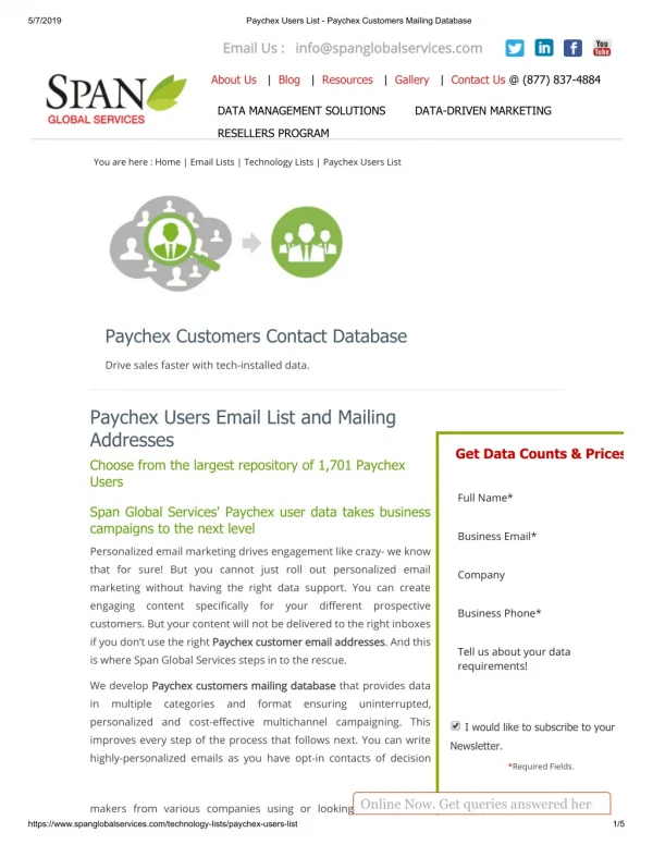 Paychex Users Mailing List