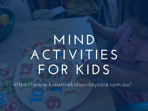 Mind Activities For Kids