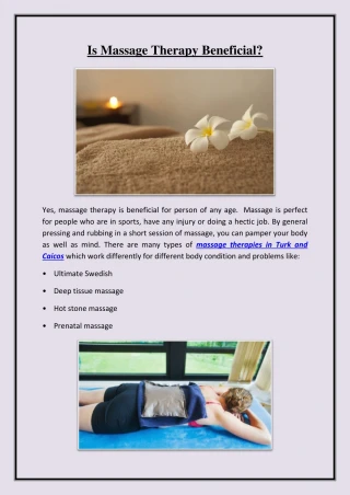 Is Massage Therapy Beneficial? - slide 1