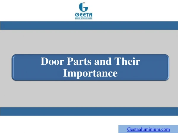Door Parts and Their Importance