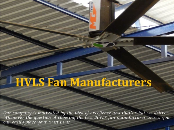 Hvls Fan Manufacturers