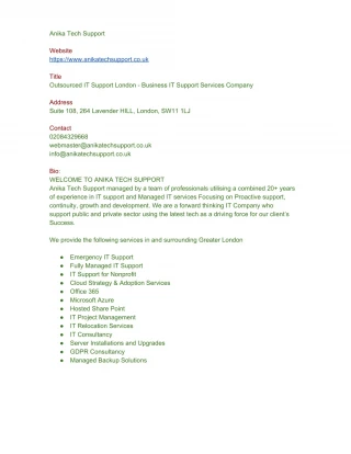 Outsourced IT Support London - Business IT Support Services Company - slide 1