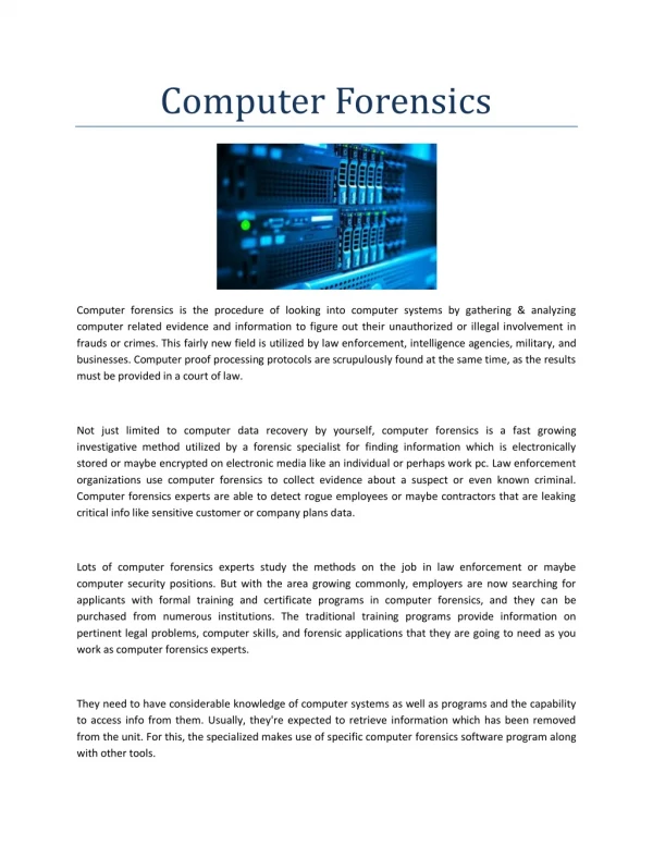 computer forensics denver