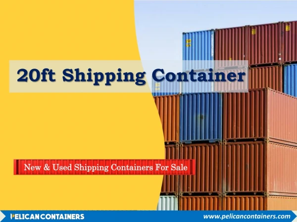 20 Foot Shipping Containers - Pelican Containers