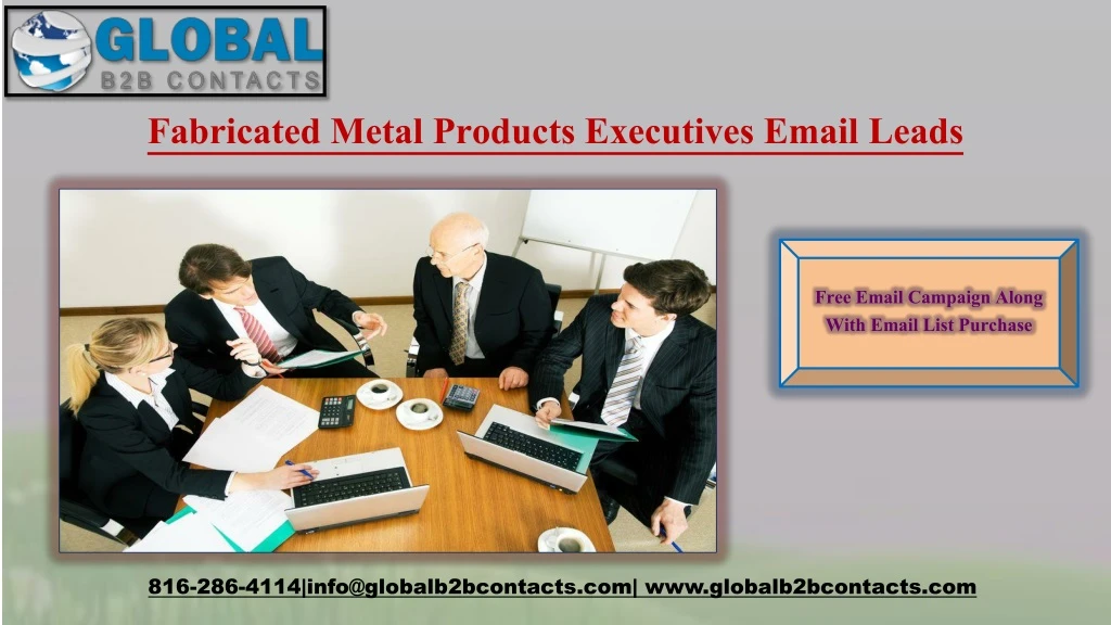 fabricated metal products executives email leads