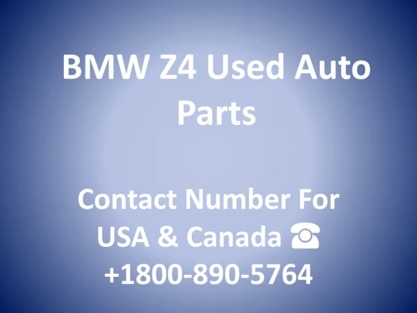 Buy Online Z4 BMW Old Auto Parts