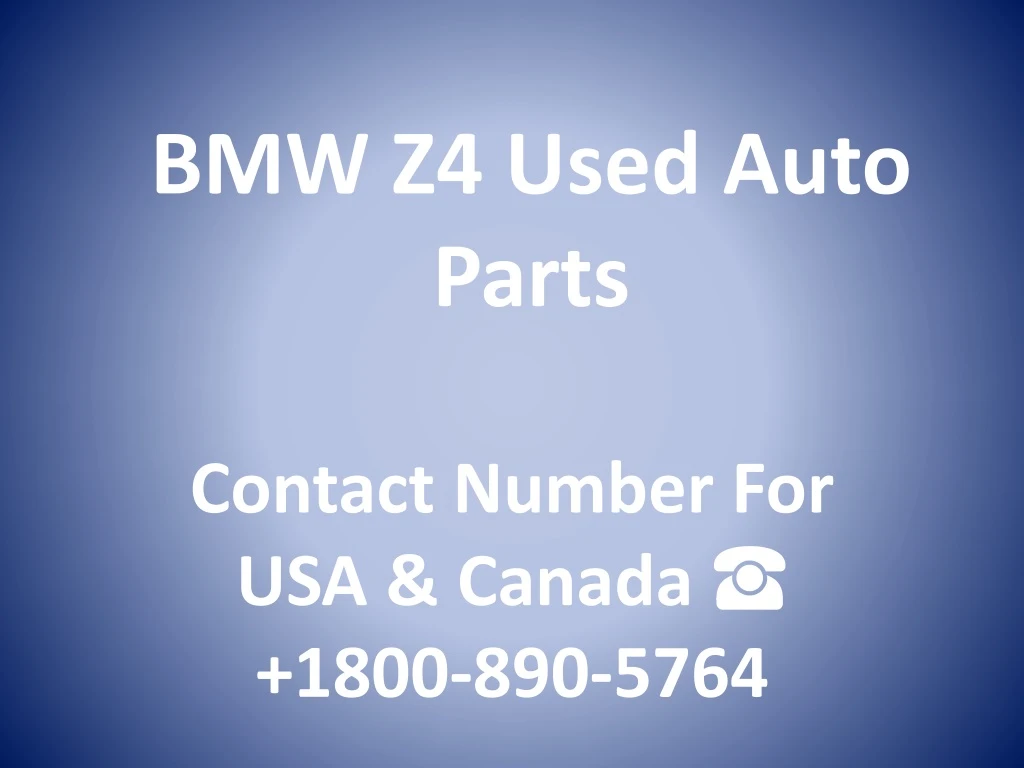 bmw z4 used auto parts