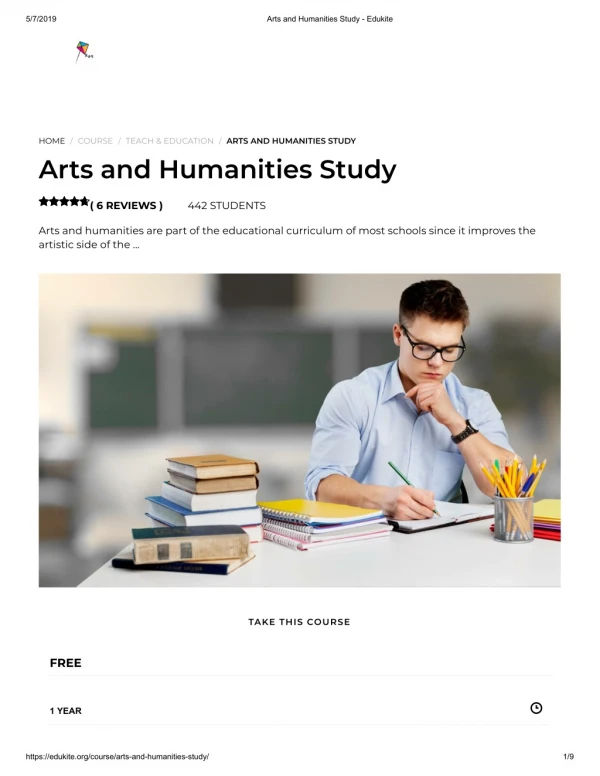 Arts and Humanities Study - Edukite