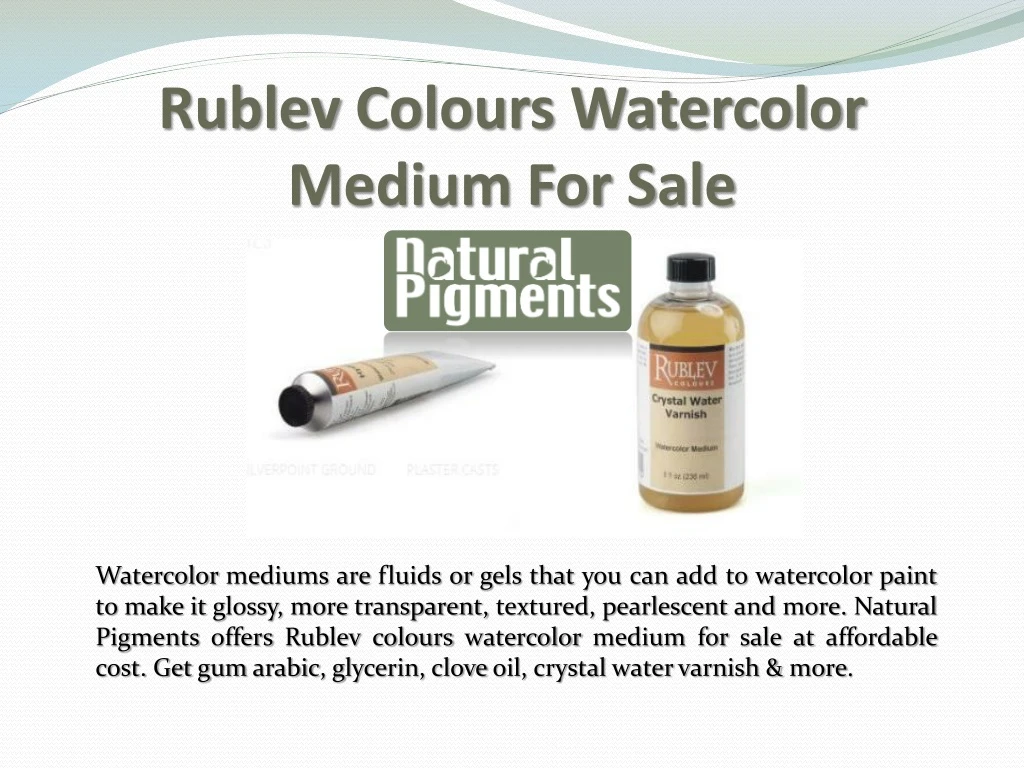 rublev colours watercolor medium for sale