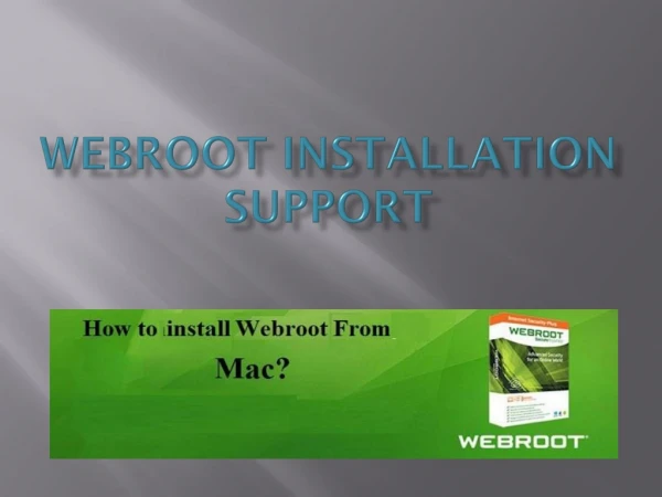 How to install Webroot on Mac