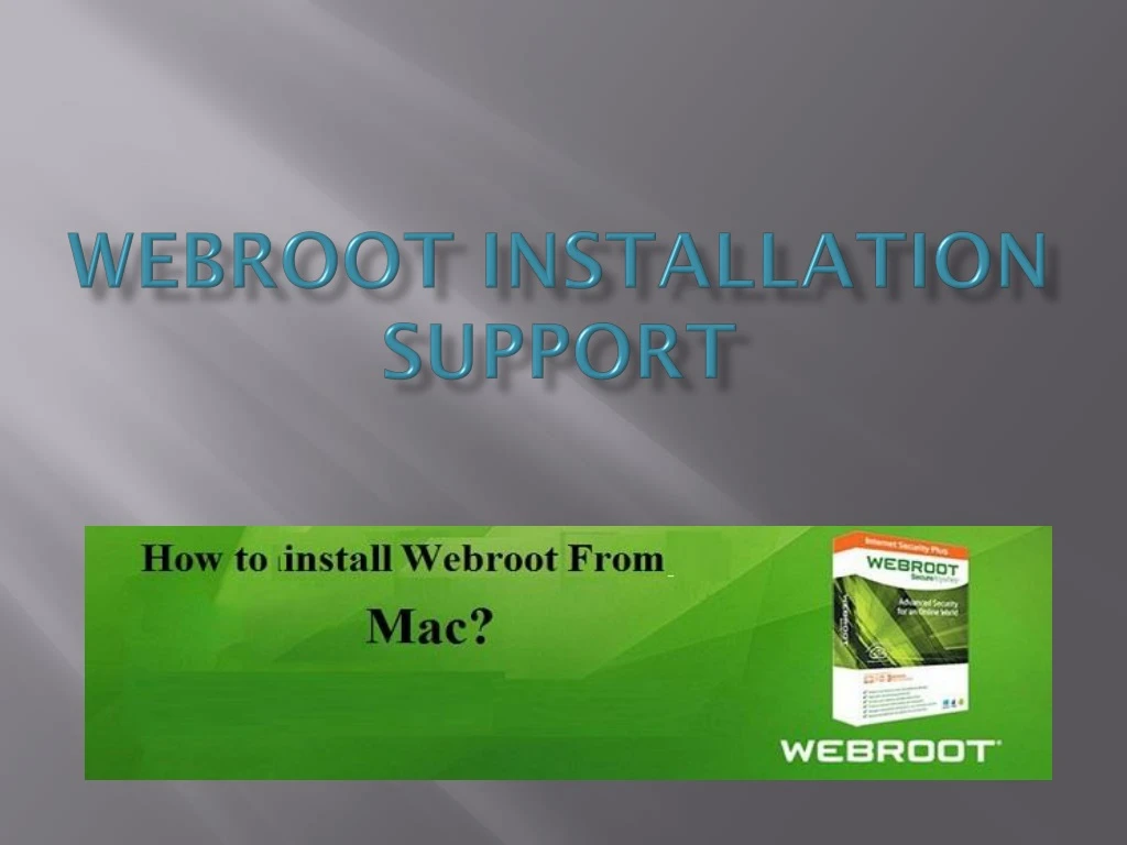 webroot installation support