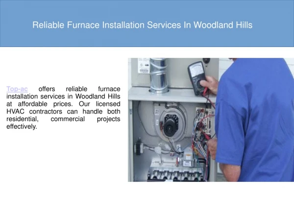 Furnace Installation Woodland Hills